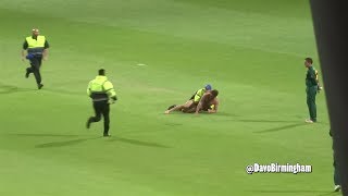 Streaker tackled at T20 Finals Day at Edgbaston [upl. by Anelam]