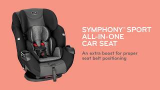 Evenflo Symphony Sport AllinOne Convertible Car Seat [upl. by Ardnekan562]