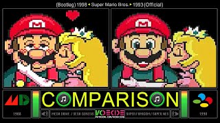 Super Mario Bros Sega Genesis vs SNES Side by Side Comparison  Dual Longplay [upl. by Barrett]