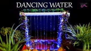 DIY How to make Dancing waterfall fountain at home with PVC and LED Modulator [upl. by Clarence]