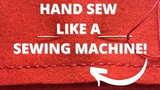 Hand Sewing Tutorial RIGHT HANDED Backstitching [upl. by Yriek759]