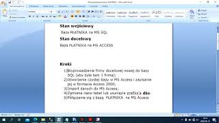 PŁATNIK konwersja bazy SQL na Access Oddajemy dane Migracja [upl. by Leor475]