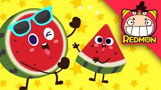 Watermelon song  Food songs  Nursery rhymes  REDMON [upl. by Anelam383]