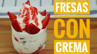 FRESAS CON CREMA  Como Hacer Fresas con crema  Fácil Recetas Venezolanas [upl. by Matthew]