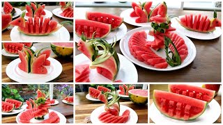 5 Watermelon Ideas Creative Food Art and Cutting Tricks [upl. by Nazarius448]