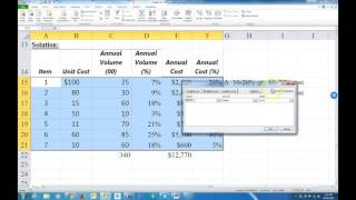 How to classify inventory as ABC using Excel Important  see description before viewing [upl. by Attaynik]