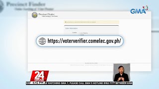 Comelec Precinct Finder magagamit na online  24 Oras [upl. by Gnidleif]