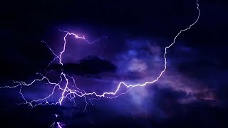 Thunderstorm And Lightning Strikes At Night Background Video Effects HD [upl. by Vogeley759]