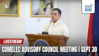 LIVE Comelec Advisory Council Meeting September 30 2024  Replay [upl. by Standush]