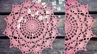 Charming Shells Crochet Doily Tutorial [upl. by Nerhtak545]