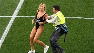 GIRL STREAKING AT UCL FINAL shorts [upl. by Notneb]