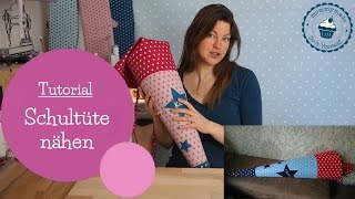 Schultüte nähen  Zuckertüte nähen  Schnittmuster erstellen Tutorial  DIY Nähanleitung  mommymade [upl. by Rennat]