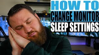 How to Change Your Monitors Sleep Mode Setting [upl. by Notxap]