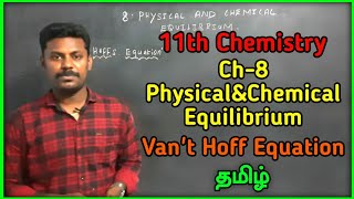 Vant hoff equation 11th chemistry ln08 physical and chemical equalibrium [upl. by Anastasio]