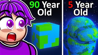 Reacting to MINECRAFT at DIFFERENT AGES 100 YEAR OLD [upl. by Eledoya]