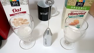 Oat Milk vs Almond Milk part 2 Frothing Test [upl. by Latyrc]