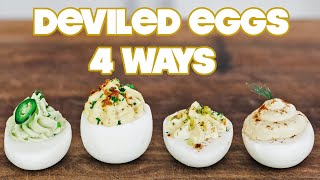 Making Deviled Eggs Four Ways » Classic  Southern  Bacon  Avocado [upl. by Riccio]