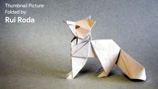 origami fox origami arctic fox tutorial Oriol Esteve [upl. by Elynad647]