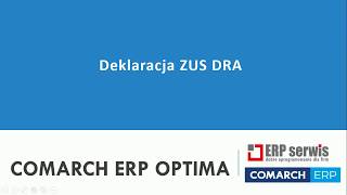 Deklaracja ZUS DRA w programie Comarch ERP Optima [upl. by Regor]