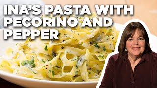 Ina Gartens Pasta with Pecorino and Pepper  Barefoot Contessa  Food Network [upl. by Ahset]