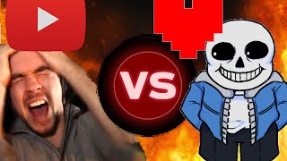 Youtubers React To Beating Sans [upl. by Arabella371]