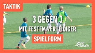 Fussballtraining Fester Verteidiger  Spielform  Taktik [upl. by Ardnasirk]