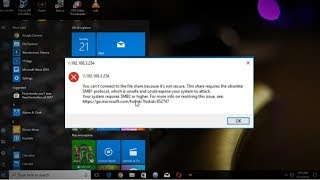 Fix Your system requires SMB2 or higher error on Windows 10 [upl. by Coppock331]