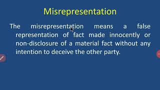 Misrepresentation [upl. by Rediah]