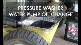 Pressure Washer Water Pump Oil Change [upl. by Etteniotna]